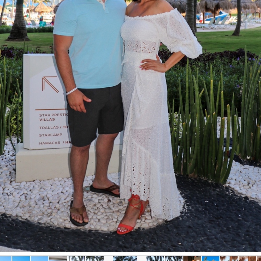 Vici 2 piece white skirt and top